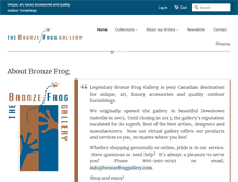Tablet Screenshot of bronzefroggallery.com